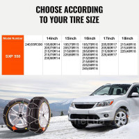 Vevor 310376 Ланцюги протиковзання Марганцевий сплав Сталь Traction Tire Chains 648/695mm Silver Vevor 310376 Ланцюги протиковзання Марганцевий сплав Сталь Traction Tire Chains 648/695mm Silver