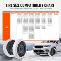 Vevor 310377 Thickened Snow Socks Tires Snow Traction Tire Cover Medium Pack 2 шт.