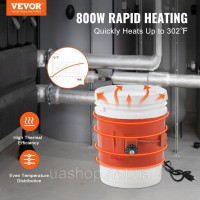 Vevor 311047 Нагрівач для барабанної стрічки 19L Нагрівач для барабана Металевий нагрівач для барабана 800 Вт 30-150°C