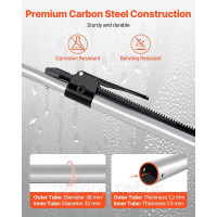 Vevor 310061 Регульована вантажна планка Cargo Bar Ratchet 1499-1854 мм, сталевий стабілізатор навантаження з нековзними ніжками,