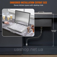 Vevor 312029 Крапка в контейнер з морозивом Eggroom 44.24L з нержавіючої сталі 507x407x33 мм Vevor 312029 Крапка в контейнер з морозивом Eggroom 44.24L з нержавіючої сталі 507x407x33 мм