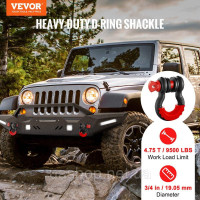 Vevor 310145 E 2 Spack 3/4 дюйма D-кільця вигнута з 7/8 дюймовим гвинтовим олівцем опору 28500 кг