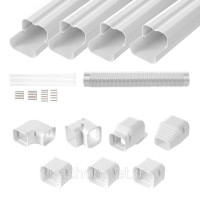 Vevor 311072 Кришка mini split line 76,2 мм Ш 4830 мм Д, декоративна кришка з ПВХ для кондиціонера з 4 прямими повітроводами і Vevor 311072 Кришка mini split line 76,2 мм Ш 4830 мм Д, декоративна кришка з ПВХ для кондиціонера з 4 прямими повітроводами і