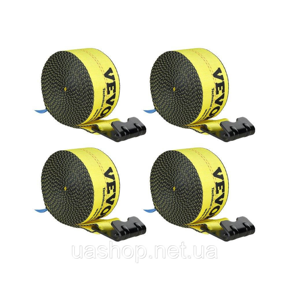 Vevor 310174 Ремені лебідки Truck Straps 4 x 30 з плоским гаком для буксирування, 4 шт, жовті