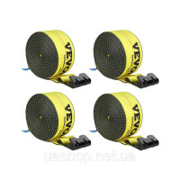 Vevor 310174 Ремені лебідки Truck Straps 4 x 30 з плоским гаком для буксирування, 4 шт, жовті