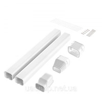 Vevor 311084 Кришка mini split line 76,2 мм Ш 2270 мм Д, декоративна кришка з ПВХ для кондиціонера з 2 прямими повітропроводами та Vevor 311084 Кришка mini split line 76,2 мм Ш 2270 мм Д, декоративна кришка з ПВХ для кондиціонера з 2 прямими повітропроводами та