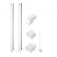 Vevor 311084 Кришка mini split line 76,2 мм Ш 2270 мм Д, декоративна кришка з ПВХ для кондиціонера з 2 прямими повітропроводами та Vevor 311084 Кришка mini split line 76,2 мм Ш 2270 мм Д, декоративна кришка з ПВХ для кондиціонера з 2 прямими повітропроводами та
