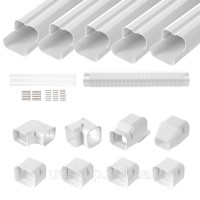 Vevor 311085 Кришка mini split line 76,2 мм Ш 3110 мм Д, декоративна кришка з ПВХ для кондиціонера з 5 прямими повітроводами і