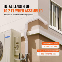Vevor 311085 Кришка mini split line 76,2 мм Ш 3110 мм Д, декоративна кришка з ПВХ для кондиціонера з 5 прямими повітроводами і Vevor 311085 Кришка mini split line 76,2 мм Ш 3110 мм Д, декоративна кришка з ПВХ для кондиціонера з 5 прямими повітроводами і