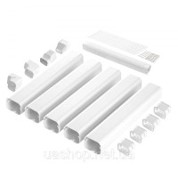 Vevor 311085 Кришка mini split line 76,2 мм Ш 3110 мм Д, декоративна кришка з ПВХ для кондиціонера з 5 прямими повітроводами і Vevor 311085 Кришка mini split line 76,2 мм Ш 3110 мм Д, декоративна кришка з ПВХ для кондиціонера з 5 прямими повітроводами і