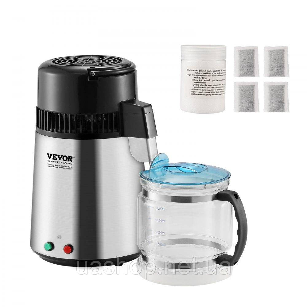 Vevor 312076 Дистилятор для води Дистилятор для води, фільтр для очищеної води на 4 л, дистилятор для дистильованої води на 750