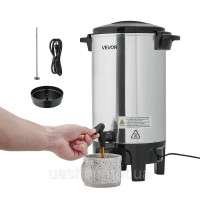 Vevor 312090 Комерційна кавоварка на 30 чашок 4,5 л, диспенсер для гарячих напоїв з краном без протікання, кавник з автоматичним Vevor 312090 Комерційна кавоварка на 30 чашок 4,5 л, диспенсер для гарячих напоїв з краном без протікання, кавник з автоматичним