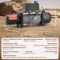 Vevor 310229 Електролебідка 12V 6123кг електрична лебідка мотор лебідка позашляхова лебідка IP55 Vevor 310229 Електролебідка 12V 6123кг електрична лебідка мотор лебідка позашляхова лебідка IP55