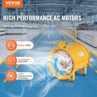 Vevor 311154 Будівельний вентилятор 500 Вт двигун змінного струму Будівельний вентилятор 2850 об/хв Будівельний вентилятор Vevor 311154 Будівельний вентилятор 500 Вт двигун змінного струму Будівельний вентилятор 2850 об/хв Будівельний вентилятор