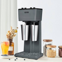 Vevor 312157 Змішувач для напоїв Pro 500 Вт 820 мл, машина для молочних коктейлів з двома головками, 3 регульовані швидкості Vevor 312157 Змішувач для напоїв Pro 500 Вт 820 мл, машина для молочних коктейлів з двома головками, 3 регульовані швидкості