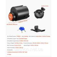Vevor 310265 Fuse -крадіжки з крадіжкою Trailer сумісна з кульовими муфтами 58,7 мм