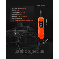 Vevor 310288 Автомобільний тестер ланцюгів з щупом, світлодіодним екраном та підсвічуванням; тестер напруги постійного струму 3-72 Vevor 310288 Автомобільний тестер ланцюгів з щупом, світлодіодним екраном та підсвічуванням; тестер напруги постійного струму 3-72