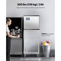 Vevor 311227 Ice Machine Head Ice Cube Machine Ice Maker (Тільки головка) 136 кг/день Vevor 311227 Ice Machine Head Ice Cube Machine Ice Maker (Тільки головка) 136 кг/день