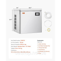 Vevor 311229 Ice Machine Head Ice Cube Machine Ice Maker (Тільки головка) 163 кг/день Vevor 311229 Ice Machine Head Ice Cube Machine Ice Maker (Тільки головка) 163 кг/день