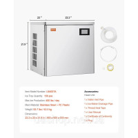 Vevor 311230 Ice Machine Head Ice Cube Machine Ice Maker (Тільки головка) 181 кг/день Vevor 311230 Ice Machine Head Ice Cube Machine Ice Maker (Тільки головка) 181 кг/день