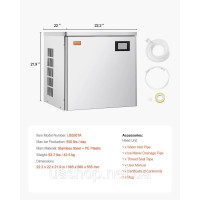 Vevor 311246 Ice Machine Head Ice Cube Machine Ice Maker (Тільки головка) 249 кг/день Vevor 311246 Ice Machine Head Ice Cube Machine Ice Maker (Тільки головка) 249 кг/день