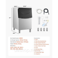 Vevor 311254 Контейнер для зберігання льодогенератора Ice Cube Maker (лише контейнер для льоду) 113,4 кг Vevor 311254 Контейнер для зберігання льодогенератора Ice Cube Maker (лише контейнер для льоду) 113,4 кг