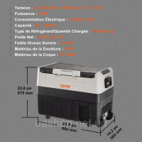 Vevor 311341 Кемпінговий холодильник 55 л Cool Box 12 / 24 V Rollable Electric Морозильна камера 2 в 1 двозонний автомобільний Vevor 311341 Кемпінговий холодильник 55 л Cool Box 12 / 24 V Rollable Electric Морозильна камера 2 в 1 двозонний автомобільний