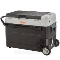Vevor 311344 Кемпінговий холодильник 53 л Cool Box з рухомими електричними морозильними камерами 2 в 1 двозонний автомобільний