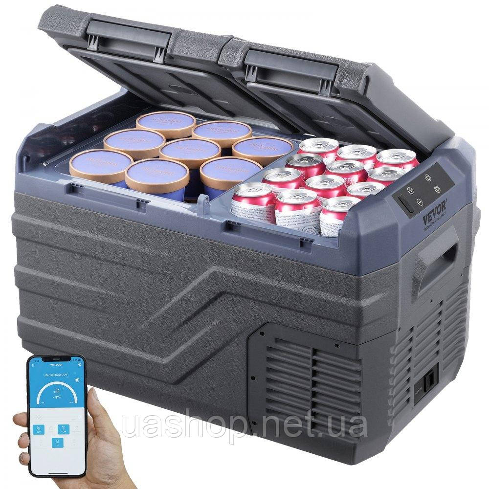 Vevor 311360 Автомобільний холодильник, портативна двозонна морозильна камера об'ємом 25 л, 12-вольтовий автомобільний