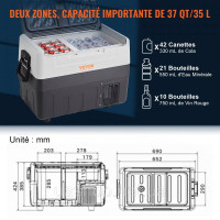 Vevor 311361 Кемпінговий холодильник 35 л Cool Boxes 12 / 24 V Rollable Electric Freezer Box 2 в 1 Двозонний автомобільний Vevor 311361 Кемпінговий холодильник 35 л Cool Boxes 12 / 24 V Rollable Electric Freezer Box 2 в 1 Двозонний автомобільний