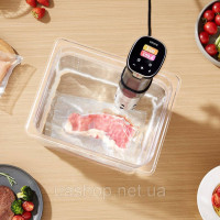 Vevor 312374 Sous-Vide Stick, варочна поверхня Sous-Vide потужністю 1100 Вт, занурювальний циркулятор з Wi-Fi та 10 попередньо Vevor 312374 Sous-Vide Stick, варочна поверхня Sous-Vide потужністю 1100 Вт, занурювальний циркулятор з Wi-Fi та 10 попередньо