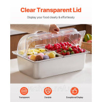 Vevor 311395 Контейнер для сервірування Catering Spice Dispenser 4 x 1/4 контейнера з кришкою