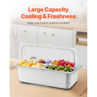 Vevor 311395 Контейнер для сервірування Catering Spice Dispenser 4 x 1/4 контейнера з кришкою