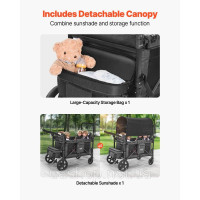 Vevor 313292 Коляска Wagon для 4 дітей Push Pull Quad Складна коляска для кемпінгу Vevor 313292 Коляска Wagon для 4 дітей Push Pull Quad Складна коляска для кемпінгу