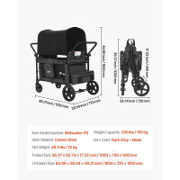 Vevor 313292 Коляска Wagon для 4 дітей Push Pull Quad Складна коляска для кемпінгу Vevor 313292 Коляска Wagon для 4 дітей Push Pull Quad Складна коляска для кемпінгу