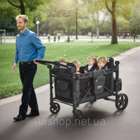 Vevor 313292 Коляска Wagon для 4 дітей Push Pull Quad Складна коляска для кемпінгу Vevor 313292 Коляска Wagon для 4 дітей Push Pull Quad Складна коляска для кемпінгу