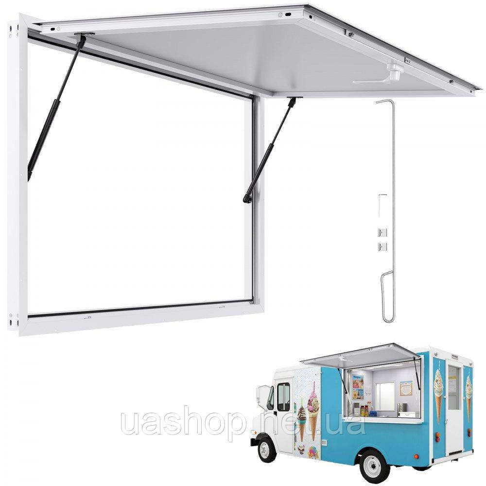 Vevor 311569 1346x838 мм Віконце для подачі їжі Тент для візка з їжею Віконце для подачі їжі