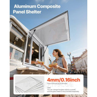 Vevor 311570 915x915 мм Віконце для подачі їжі Тент Віконце для подачі їжі