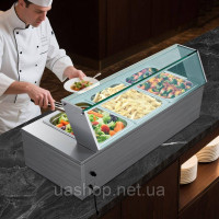 Vevor 312544 Промисловий підігрівач їжі на 3 контейнери, 1500 Вт, тип 