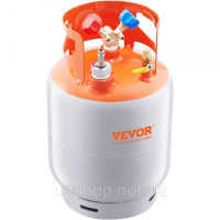 Vevor 310561 Вейс -резервуар для відновлення холодоагенту 13,6 кг, чергування струму з відновлення з ¼ до ½ адаптера, HVAC Vevor 310561 Вейс -резервуар для відновлення холодоагенту 13,6 кг, чергування струму з відновлення з ¼ до ½ адаптера, HVAC