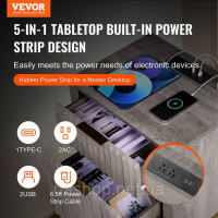 Vevor 315020 Тумбочка квадратна Тумбочка USB Розетка 2 шт. Тумба