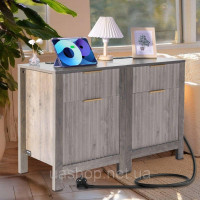 Vevor 315020 Тумбочка квадратна Тумбочка USB Розетка 2 шт. Тумба