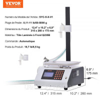 Vevor 314163 Машина для розливу 2 л/хв Машина для рідкого розливу Машина для розливу пляшок 50-5000 г 315 x 260 x 175 мм Машина