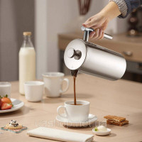 Vevor 312613 Кавоварка French Press 1.5 л з нержавіючої сталі, сріблястий колір
