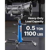 Vevor 310631 Домкрат для коробки передач 500 кг, Домкрат для коробки передач блоку двигуна, діапазон підйому 85-170 см, 2-етапний Vevor 310631 Домкрат для коробки передач 500 кг, Домкрат для коробки передач блоку двигуна, діапазон підйому 85-170 см, 2-етапний