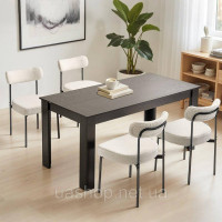 Vevor 311672 Vivvor обідній стілець кухонний бік стілець вигнута спинка 4 штуки Vevor 311672 Vivvor обідній стілець кухонний бік стілець вигнута спинка 4 штуки