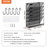 Vevor 315086 Настінний тримач для газет, настінний тримач для файлів із 6 відділеннями, папка для зберігання журналів, пошти, Vevor 315086 Настінний тримач для газет, настінний тримач для файлів із 6 відділеннями, папка для зберігання журналів, пошти,