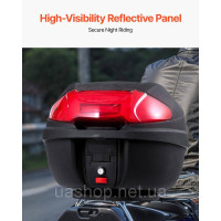 Vevor 310642 мотоциклетний кейс top case універсальна мотоциклетна сумка 38L top box водонепроникна