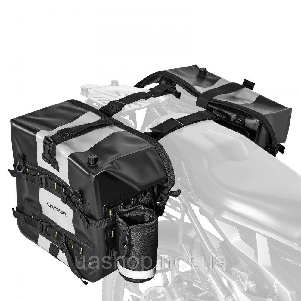 Vevor 310650 Сумка для мотоцикла, підсідлова сумка для мотоцикла, 28 л x 2, водонепроникна, бічна підсідлова сумка для багажу