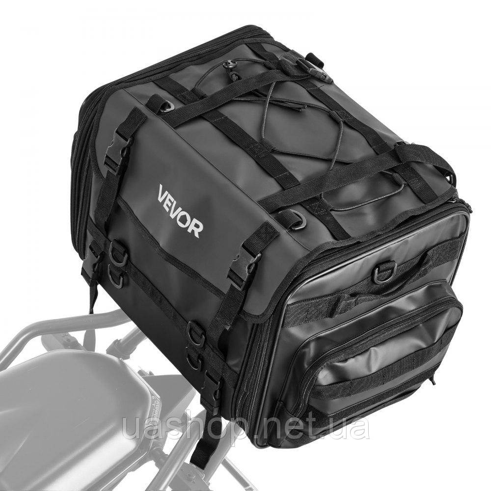 Vevor 310653 Сумка для мотоцикла на заднє сидіння (40-60 л) з водонепроникним дощовиком, для зберігання багажу мотоцикла, сумка на
